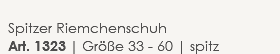  Spitzer Riemchenschuh  Art. 1323 | Größe 33 - 60 | spitz